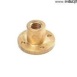 Trapézová matice Tr20x4 s bronzovou přírubou