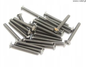 Šrouby se čtyřhrannou hlavou 25 mm (25p) pro MakerBeam