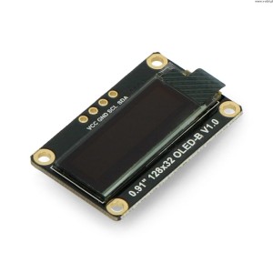 OLED monochromatickĂ˝ grafickĂ˝ displej 0,91'' 128x32px I2C - DFRobot DFR0648