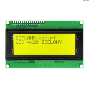 LCD displej 4x20 znakĹŻ zelenĂ˝ s konektory - justPi