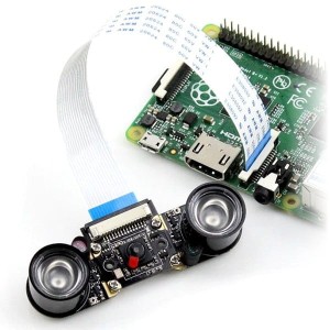 HD noÄŤnĂ­ vidÄ›nĂ­ E OV5647 5Mpx kamera - pro Raspberry Pi + IR moduly - Waveshare 10300
