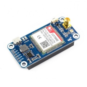 LTE GPS HAT - NB-IoT/LTE/GPRS/GPS SIM7000E overlay pro Raspberry Pi 3B+/3B/2B/Zero - Waveshare 14865