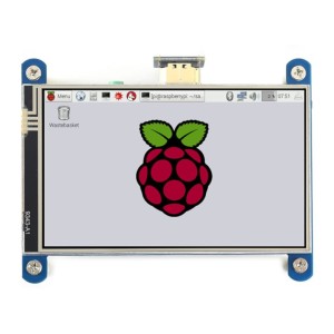 IPS 4'' (H) 800x480px LCD rezistivnĂ­ dotykovĂˇ obrazovka HDMI + GPIO pro Raspberry Pi 4B/3B+/3B/Zero - Waveshare 16340