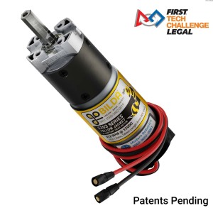 Planetový převodový motor se žlutým krytem řady 5203 (převodový poměr 19,2 : 1, délka 24 mm, hřídel REX 8 mm, 312 ot/min, snímač 3,3 - 5 V)