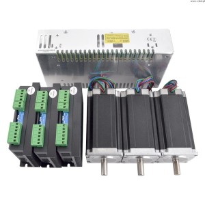 CNC 3-osá kroková sada řady TS 3,0 Nm - krokový motor a řídicí jednotka Nema 23