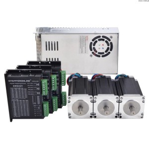 CNC 3-osá kroková souprava řady S 3,0 Nm - krokový motor a řídicí jednotka Nema 23