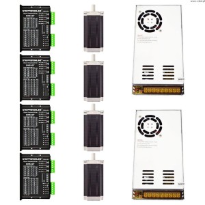 CNC 4-osá kroková sada 3,0 Nm - krokový motor a řídicí jednotka Nema 23