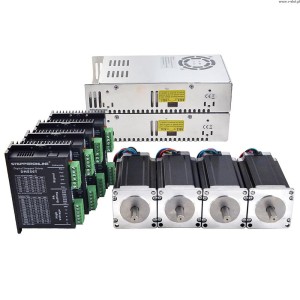 CNC 4-osá kroková sada 3,0 Nm - krokový motor a řídicí jednotka Nema 23