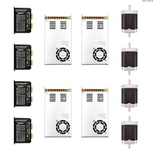 CNC 4-osá kroková souprava 8,5 Nm - krokový motor a řídicí jednotka Nema 34