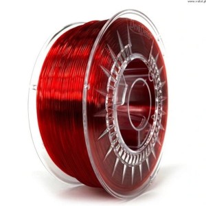 Devil Design PMMA filament 1,75mm 1kg - Rubínově červený průhledný