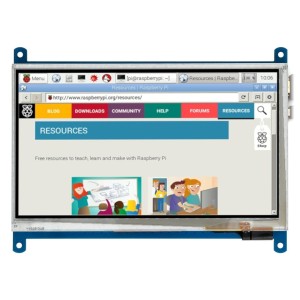 DotykovĂ˝ displej B - kapacitnĂ­ LCD TFT 7'' 800x480px HDMI + USB Rev 4.1 pro Raspberry Pi - Waveshare 10829