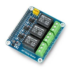 RPi Relay Board - 3 relĂ© - pĹ™ekryvnĂˇ deska pro Raspberry Pi - Waveshare 11638