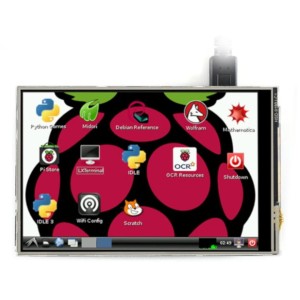 TFT 4'' (C) 480x320px GPIO odporovĂ˝ LCD dotykovĂ˝ displej pro Raspberry Pi 4B/3B+/3B/Zero - Waveshare 16099