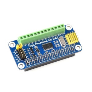 ADC ADS1263 32bitovĂ˝ - 10kanĂˇlovĂ˝ pĹ™evodnĂ­k - pĹ™ekryvnĂ˝ pro Raspberry Pi - Waveshare 18983