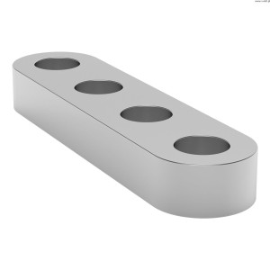 Plochá hliníková tyč (4 otvory 32 mm) 2 kusy