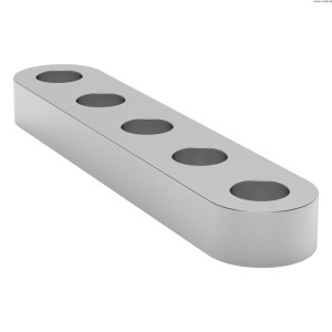 Plochá hliníková tyč (5 otvorů 40 mm) 2 kusy