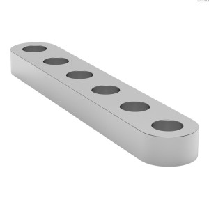 Plochá hliníková tyč (6 otvorů 48 mm) 2 kusy
