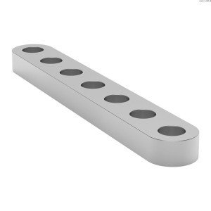 Plochá hliníková tyč (7 otvorů 56 mm) 2 kusy