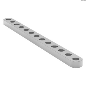 Plochá hliníková tyč (13 otvorů 104 mm) 2 kusy