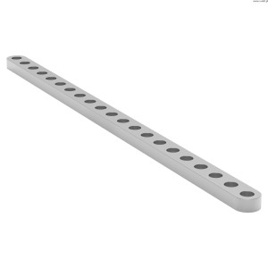 Plochá hliníková tyč (21 otvorů 168 mm) 2 kusy