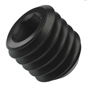 Pojistný šroub z černé oxidované oceli řady 2806 (M5 x 0,8 mm, délka 5 mm) - 25 kusů