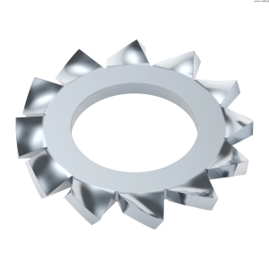 Vnější zajišťovací podložka z pozinkované oceli, řada 2810 (4 mm ID x 8 mm OD) - 25 ks.