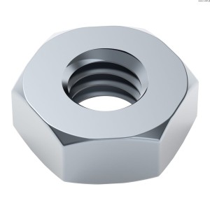 Šestihranná matice z pozinkované oceli řady 2811 (M4 x 0,7 mm, šestihran 7 mm) - 25 ks.