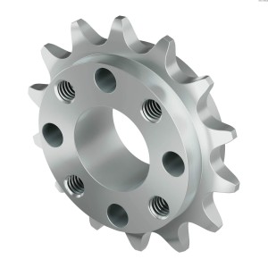 Hliníkové řetězové kolo k montáži na náboj řady 3310 s roztečí 8 mm (vrtání 14 mm, 14 zubů).