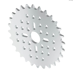 Hliníkové řetězové kolo k montáži na náboj řady 3310 s roztečí 8 mm (otvor 14 mm, 28 zubů).