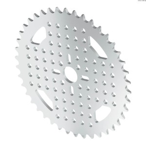 Hliníkové řetězové kolo k montáži na náboj řady 3310 s roztečí 8 mm (otvor 14 mm, 42 zubů).