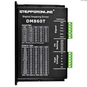 Digitální krokový regulátor 2,4-7,2A 18-80VAC nebo 36-110VDC pro motor Nema 34
