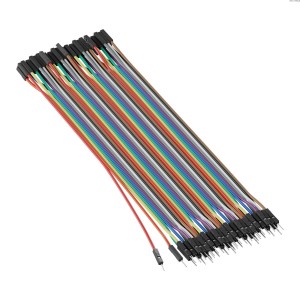Propojovací kabel samec-samice (vícebarevný, délka 20 cm) - 40 ks.