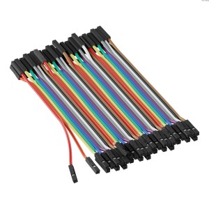 Propojovací kabel samice - samice (vícebarevný, délka 10 cm) - 40 ks.