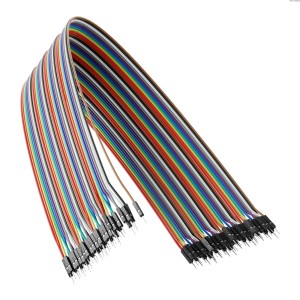 Propojovací kabel samec-samec (vícebarevný, délka 50 cm) - 40 ks.